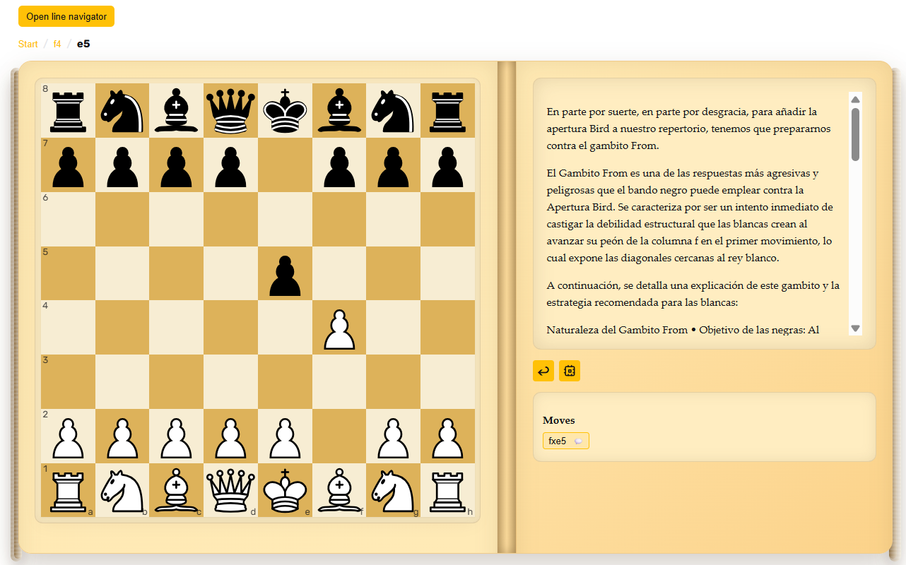 Línea crítica del Gambito From contra la Bird